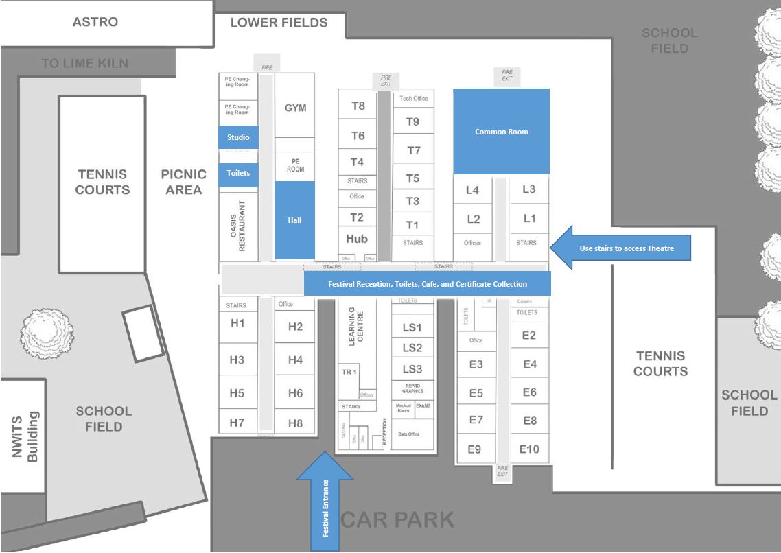RWB Arts Festival Room Map